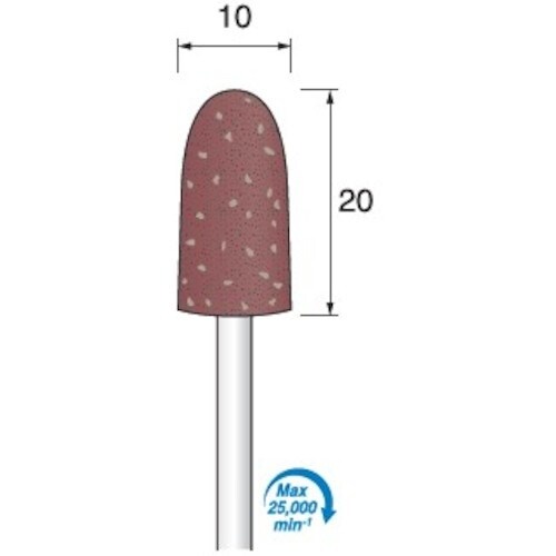 アルゴファイル 軸付スーパーゴム砥石#80 Φ10