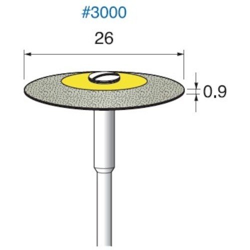 アルゴファイル ダイヤ入ゴム砥石#3000 Φ26