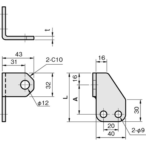 IWATA 近接センサ(ネジ型)用ブラケット