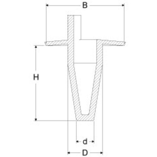 IWATA 円錐プラグ(フランジ付)1個入