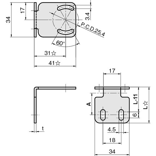 IWATA 光電センサ用ブラケット