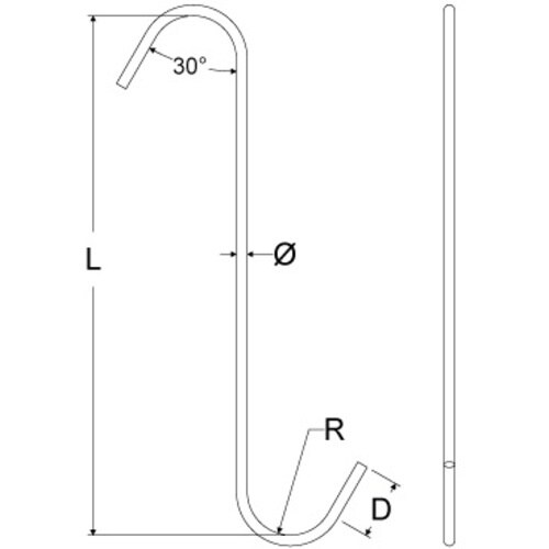IWATA スタンダードフック鉄(R曲げ)300本