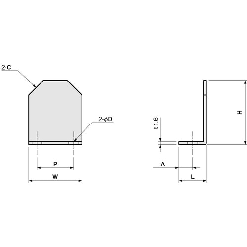 IWATA L型ドグブラケット