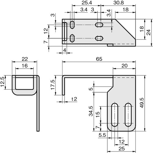 IWATA アルミフレーム用ブラケット