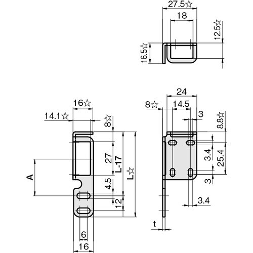 IWATA 光電センサ用ブラケット