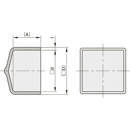 IWATA 保護キャップ 四角 (100個入) 黒