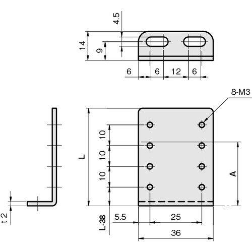 IWATA 反射板用ブラケット