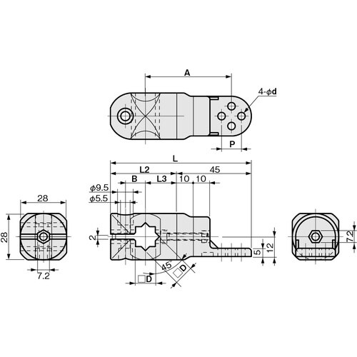 IWATA 光電用センサアタッチ (角シャフト用)