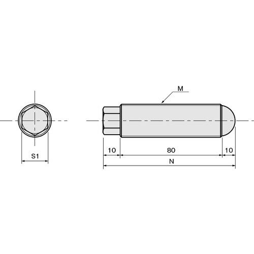 IWATA アジャストボルト Bタイプ/鉄 細目