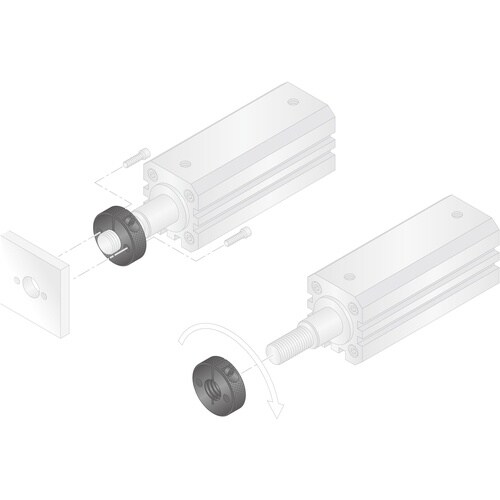 IWATA スリットカラー 内径ネジ(シリンダー)