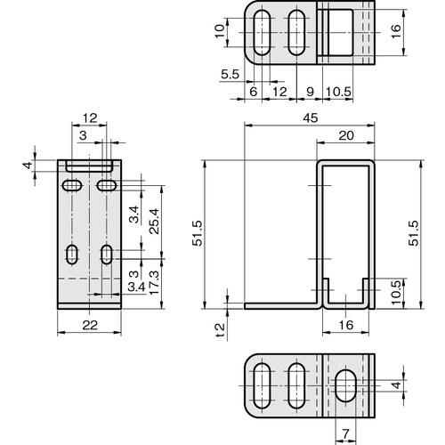 IWATA アルミフレーム用ブラケット