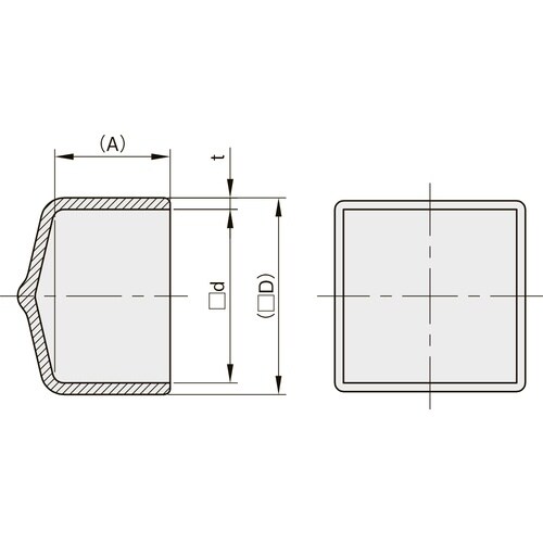 IWATA 保護キャップ 四角 (10個入) 黒