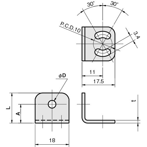 IWATA 光ファイバセンサ(ネジ型)用ブラケット