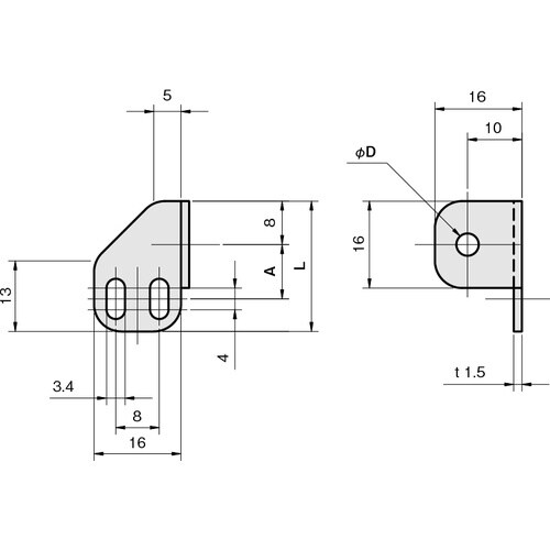 IWATA 光ファイバセンサ(ネジ型)用ブラケット