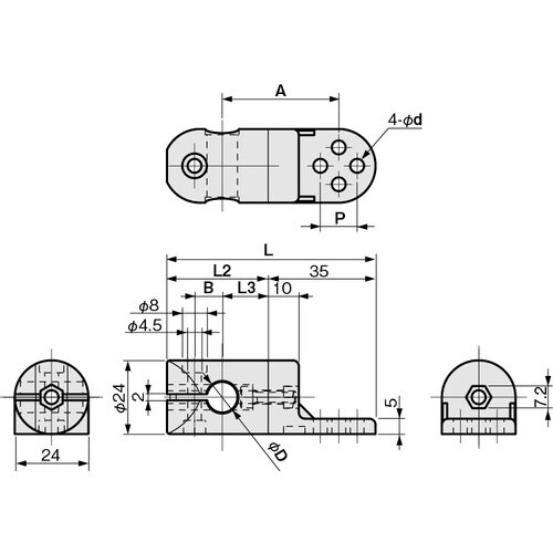 IWATA 光電用センサアタッチ (丸シャフト用)