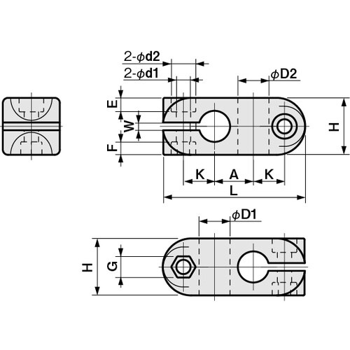 IWATA XY固定ジョイント (丸シャフト用)