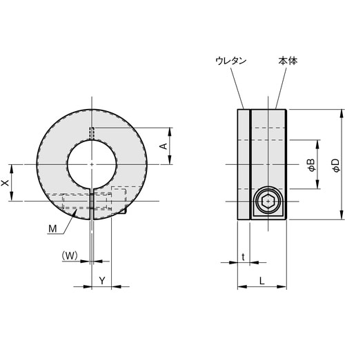IWATA スリットカラー ダンパー付 無電解ニッ