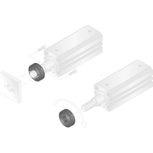 IWATA スリットカラー 内径ネジ(シリンダー)