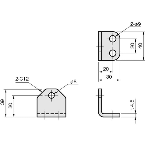 IWATA 近接センサ(ネジ型)用ブラケット