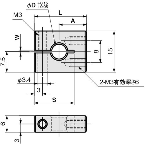 IWATA 光ファイバ/近接センサ(円柱型)用ブラ