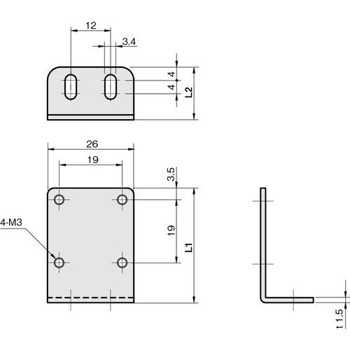 IWATA フォトマイクロセンサ用ブラケット