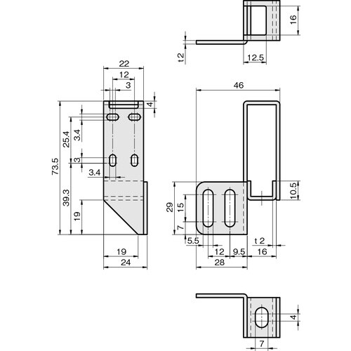 IWATA アルミフレーム用ブラケット