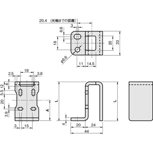 IWATA 光電センサ用ブラケット