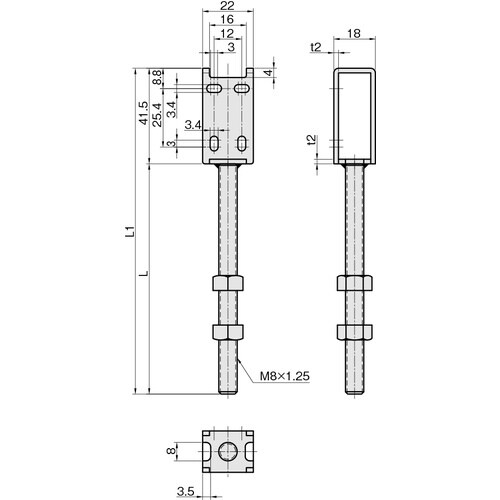 IWATA 光電センサ用ネジシャフト付ブラケット