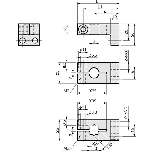 IWATA 取付ベースL (丸シャフト用)