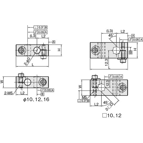 IWATA クサビXYジョイント (丸シャフト用)