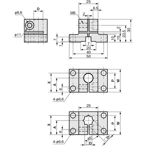 IWATA 取付ベースS (丸シャフト用)