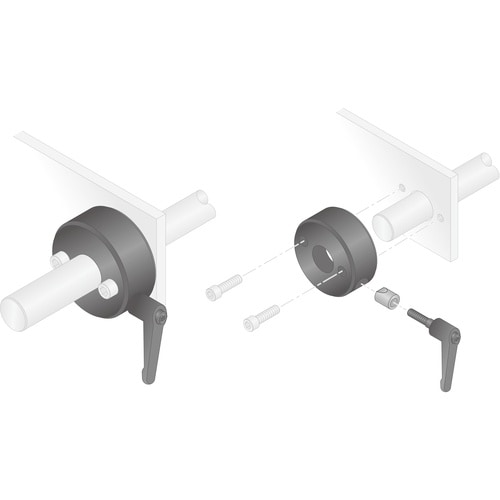 IWATA クサビカラー 2穴 レバー付 SUS3