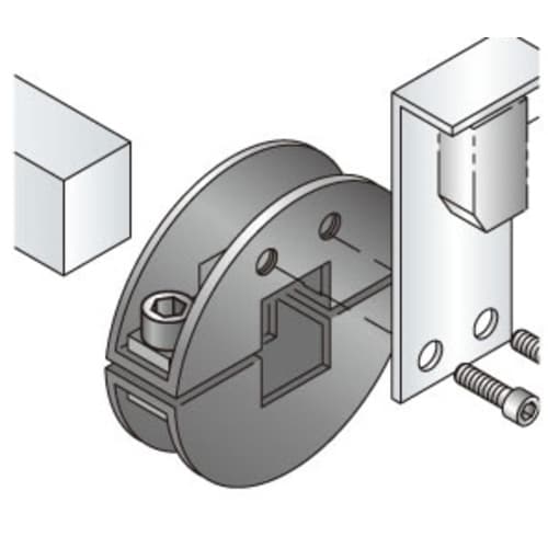 IWATA 角シャフト用 2ネジ穴付 SUS304