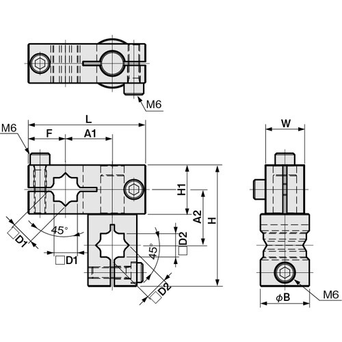 IWATA XYフリージョイント (角シャフト用)