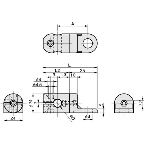 IWATA 近接用センサアタッチ (丸シャフト用)