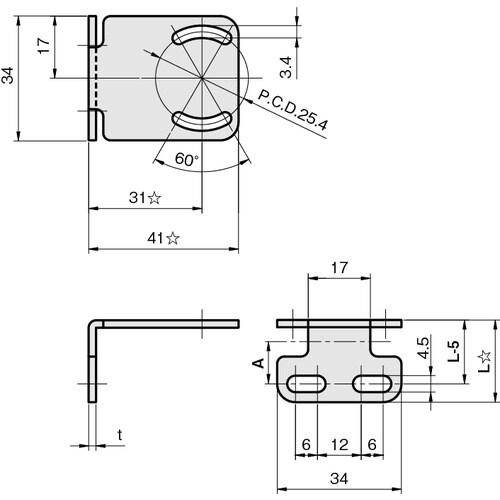 IWATA 光電センサ用ブラケット