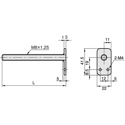 IWATA フランジ付 ネジシャフト