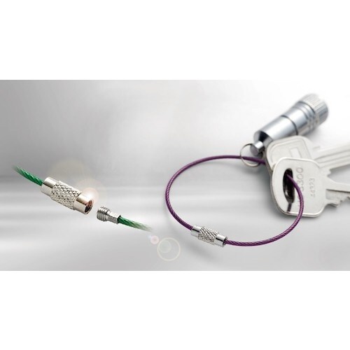 ニッサチェイン ビニコートキーワイヤー 赤 160