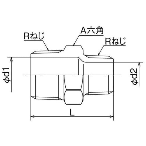 オンダ製作所 SFRN型 異径六角ニップル R1×