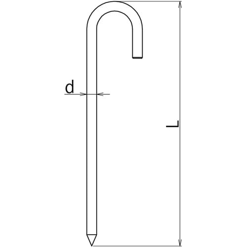 DAIDOHANT 打込棒 J型 6×250 (ス