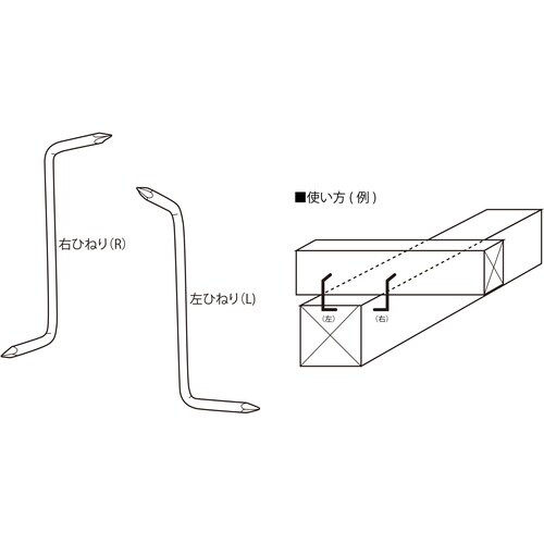 DAIDOHANT Zマーク 手違いかすがい L(
