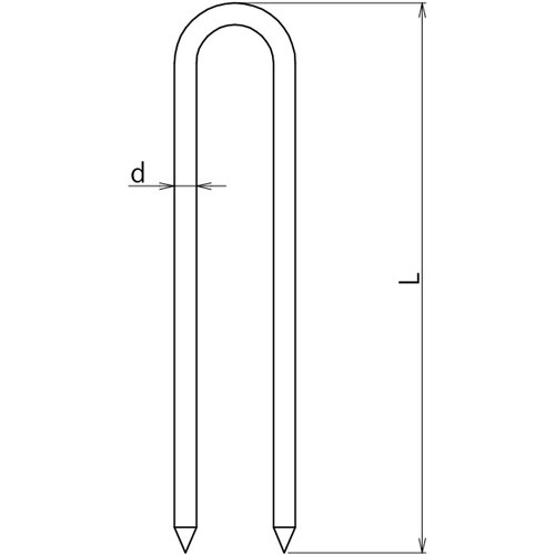DAIDOHANT 打込棒 U型 6×150 (ス