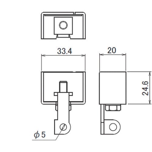 HINAKA “レクト30”レール用壁面ブラケット