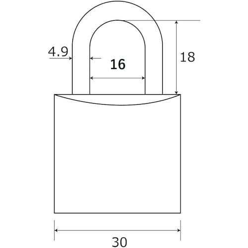 WAKI シリンダー錠 バラ TWE 30MM