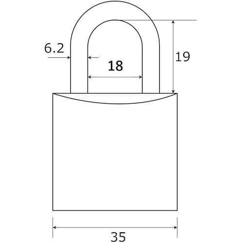 WAKI シリンダー錠 バラ TWE 35MM