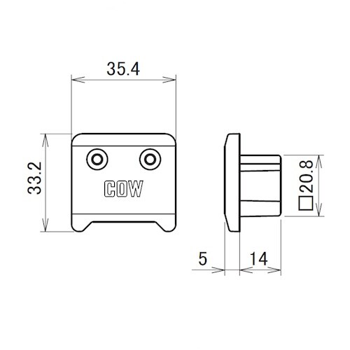 HINAKA サイドポールアルファ用 エンドキャッ