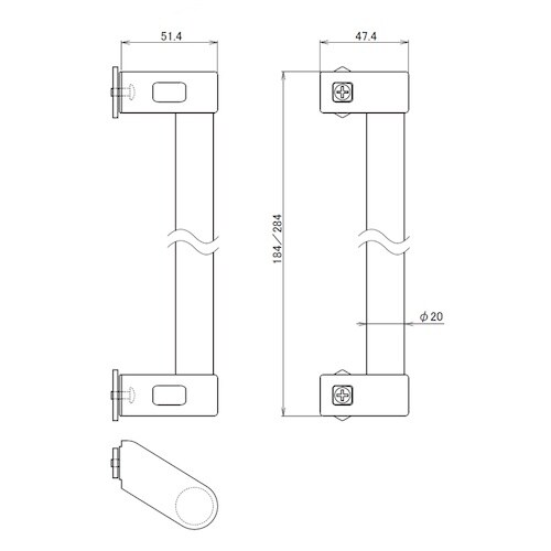 HINAKA パイプハンドル 184MM