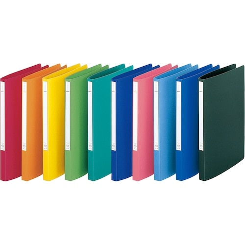 LIHIT スーパーパンチレスファイル 黄緑 A4