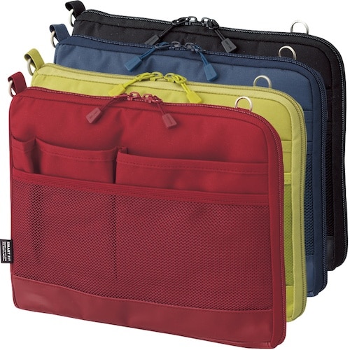 LIHIT バッグインバッグ(ヨコ型) レッド A
