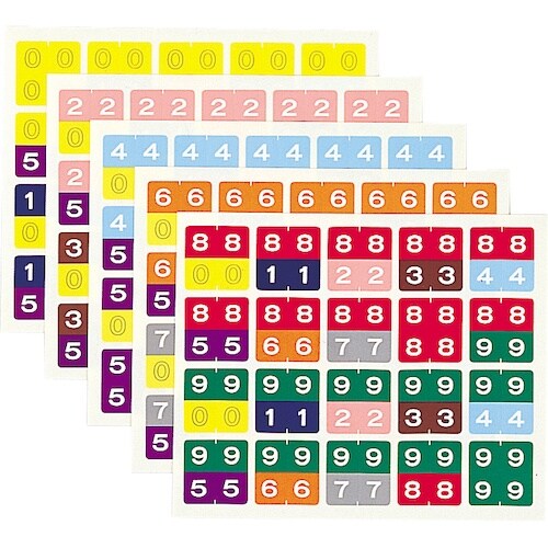 LIHIT カラーナンバーラベル M 2桁用 (1